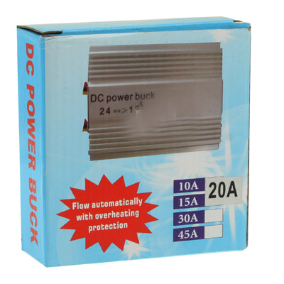 DC 24V to 12V Car Power Step-down Transformer, Rated Output Current: 20A, Rated Output Current: 20A