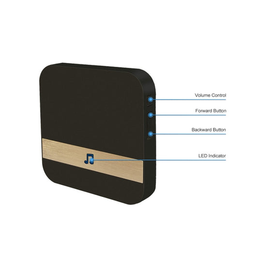 B10 52 Chimes 110dB Doorbell Receiver Low Power Consumption Home Door Tools, US Plug, AC 90-260V, B10 White US Plug, B10 Gold US Plug, B10 Black US Plug