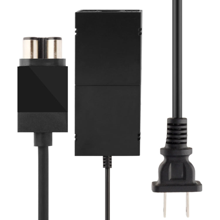 Black AC power adapter with EU plug and US-style two-pin connector