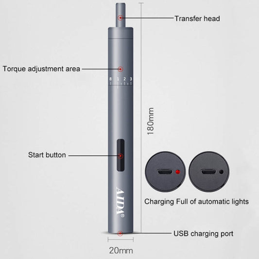 A-012 Rechargeable Lithium Battery Rechargeable Electric Drill Cordless Screwdriver Set with 8 Gear Torsion, Drill Cordless Screwdriver
