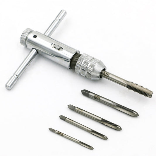 M3-M8 Adjustable Ratchet Tap Wrench and Hand Tapping Accessories, M3-M8