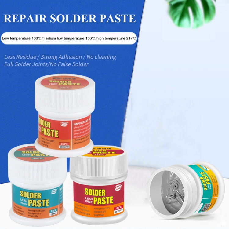 Set of lead-free solder paste containers with white caps and red labels