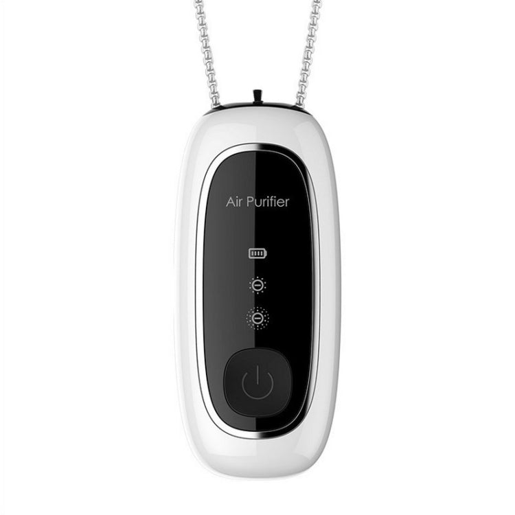 KY100A Portable Negative Ion Air Purifier Neck Hanging Air Purifier, Rectangle Black, Rectangle White