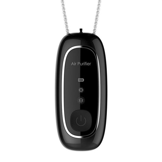 KY100A Portable Negative Ion Air Purifier Neck Hanging Air Purifier, Rectangle Black, Rectangle White