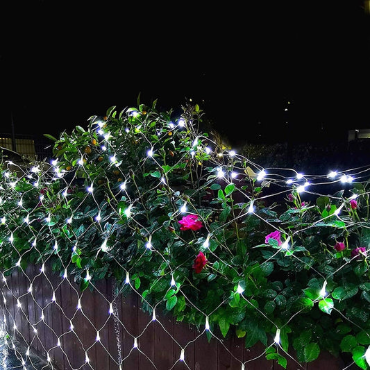 4x6m 672 LEDs Waterproof Fishing Net Lights Curtain String Lights Fairy Wedding Party Holiday Decoration Lamps 220V, EU Plug
