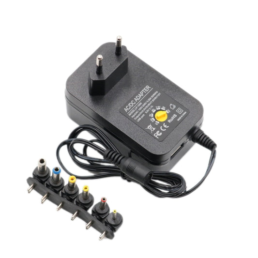 3V 4.5V 5V 6V 7.5V 9V 12V 2A 2.5A AC DC Adapter Adjustable Power Adapter Universal Charger Power Supply 30W, EU Plug, US Plug