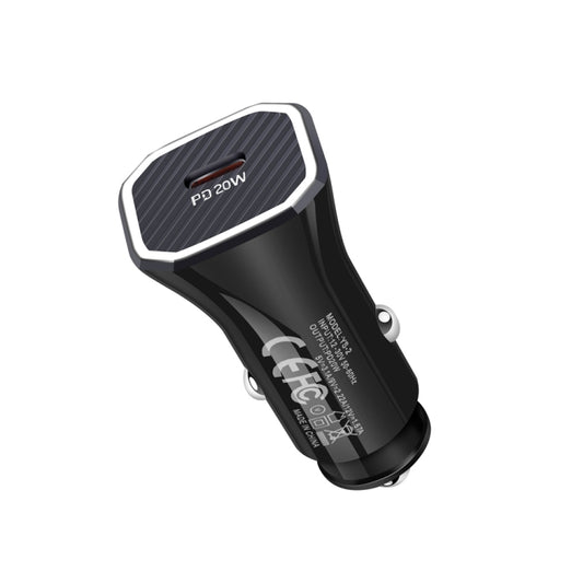 YS-2 PD 20W USB-C / Type-C Interface Car Fast Charger for iPhone Series / iPad Series