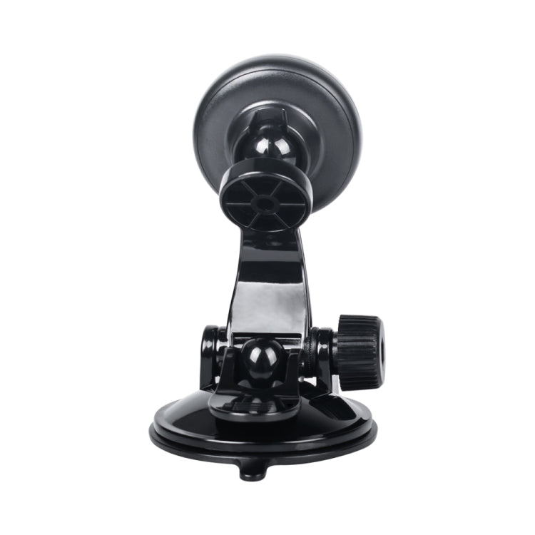 Black magnetic suction cup phone mount with round back plate and dial knob