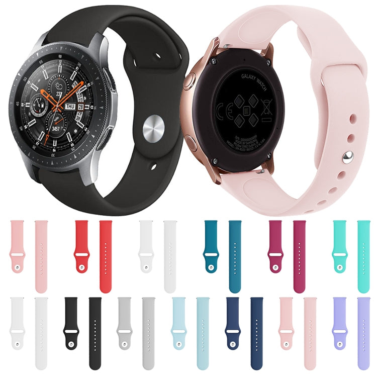 Monochrome Silicone Strap for Apply Samsung Galaxy Watch Active 20mm