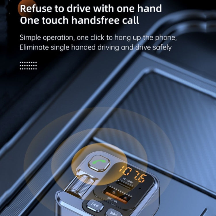 T16 MP3 Player Fast Charger Wireless Bluetooth 5.1 FM Transmitter Hands Free Car Kit, T16 Bluetooth 5.1