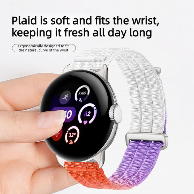 Double-Link Cloud-Feel Breathable Nylon Loop Metal Head Watch Band, For Google Pixel Watch 5 / 4 / 3 / 2 / 1 41mm, For Google Pixel Watch 5 / 4 / 3 45mm