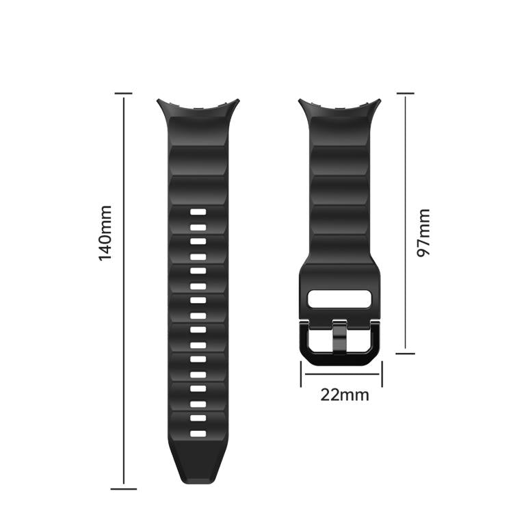 Wave Texture Solid Color Silicone Watch Band, For Google Pixel Watch 5 / 4 / 3 45mm