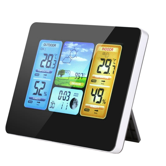 FJ3373 Weather Station Wireless Indoor Outdoor Sensor Multifunction Thermometer Hygrometer Digital Alarm Clock Barometer Forecast, FJ3373