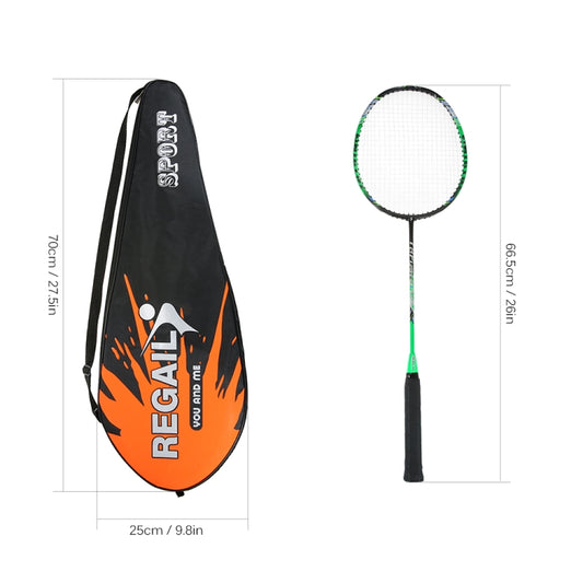 REGAIL 8019 2 in1 Carbon Durable Badminton Racket with Tote Bag