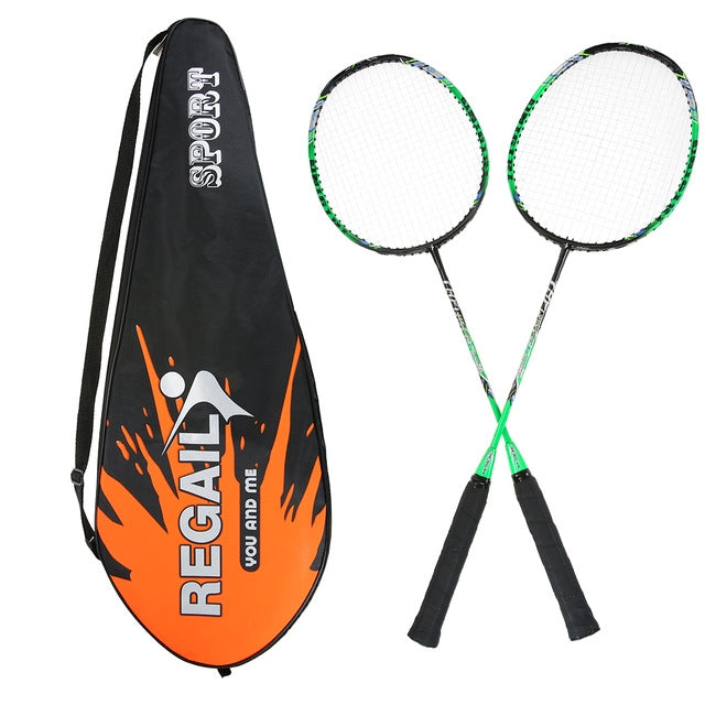 REGAIL 8019 2 in1 Carbon Durable Badminton Racket with Tote Bag