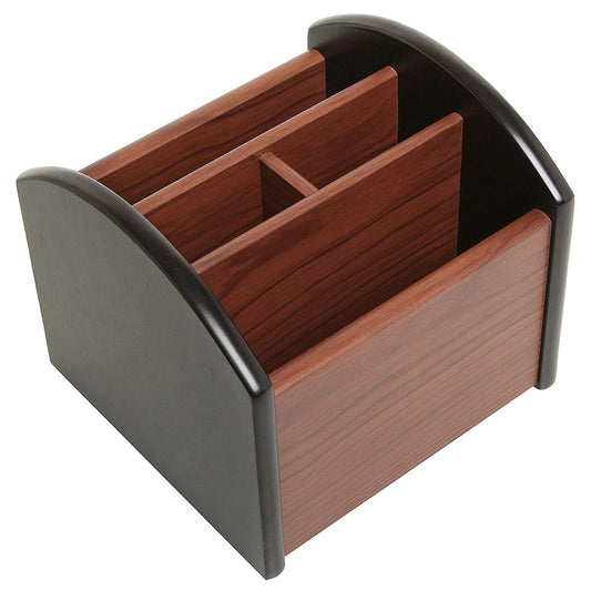 4-compartment Wooden Storage Box Pen Holder, Pen Holder