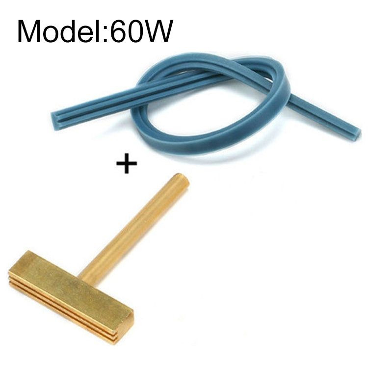 60W copper T-shaped soldering tip with blue cable and handle end