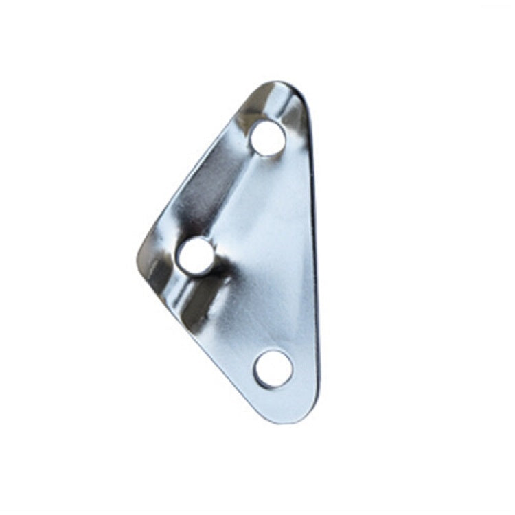 Silver aluminum triangle rope buckle with three mounting holes for tent pull ropes