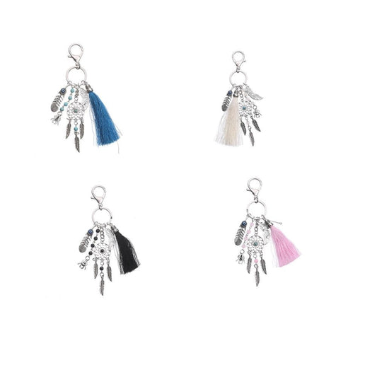 2 PCS Simple Fashion Wool Tassel Dream Catching Keychain