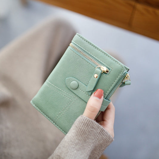 Women Two-folding Wallet Multi-function Clutch Bag Small Wallet, Two-folding Sky Blue, Two-folding Green, Two-folding Dark Blue, Two-folding Black