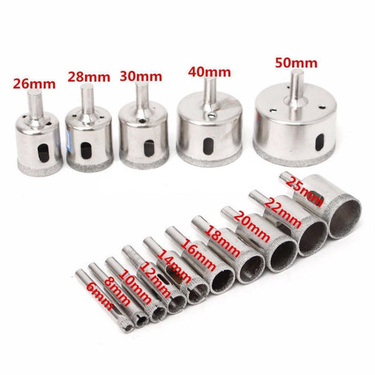 15 In 1 6-50mm Diamond Glass Hole Opener Ceramic Marble Hole Opener, 15 In 1 Diamond Glass Hole Opener