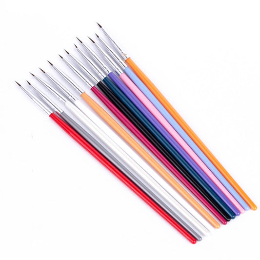 Colorful Nail Art Liner Thin Painting Brush Design Dotting Pen Acrylic Fine Tips Drawing Lines Flower Tool