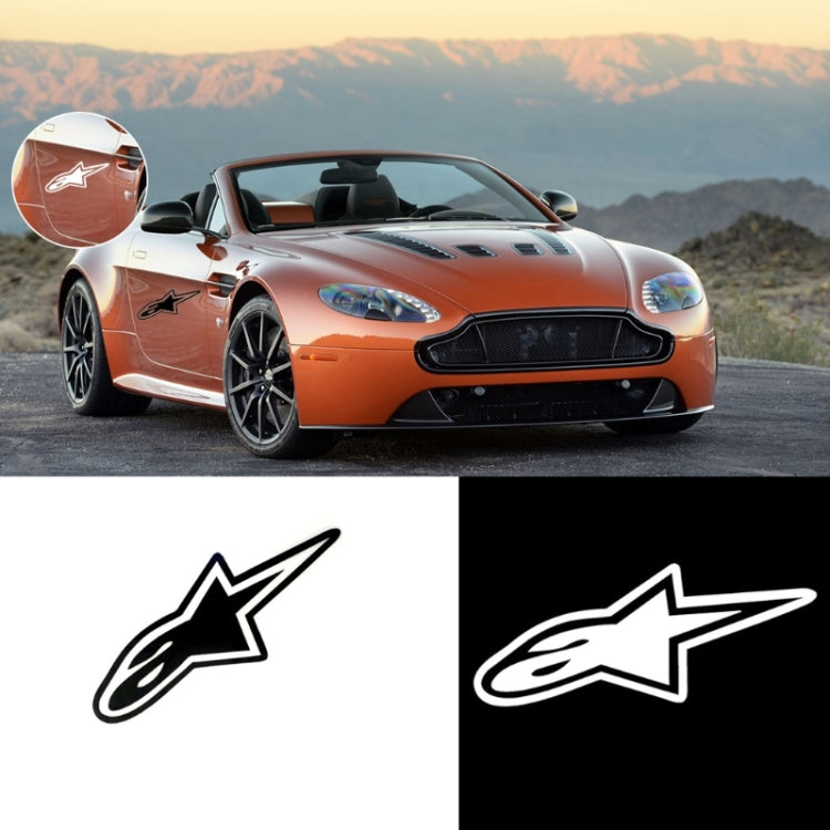 Alpine Star logo car sticker decals: black on white, white on black