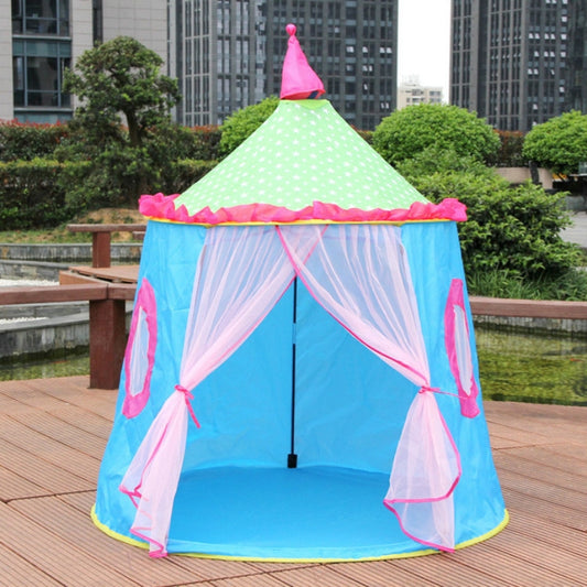 Children Toy House Yurt Folding Game Tent, 120x110x110cm Blue, 120x110x110cm Pink