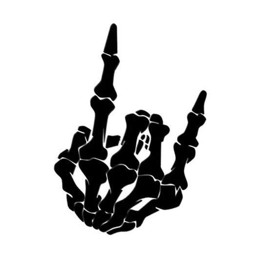 10 PCS QYPF Skull Finger Pattern Car Sticker Vinyl Decoration, Size: 13x18cm, Skull Finger