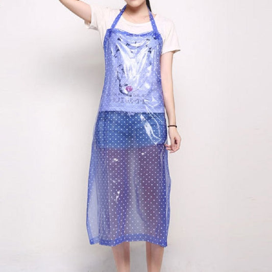 Transparent Waterproof Oil-proof Stain-resistant and Anti-hardening Apron