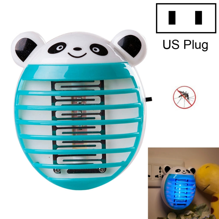 Cute panda mosquito killer lamp with blue LED grill and US plug