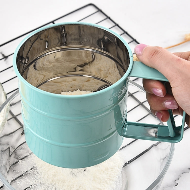 Stainless Steel Flour Sieve Baking Tool Hand-Pressed Flour Sieve