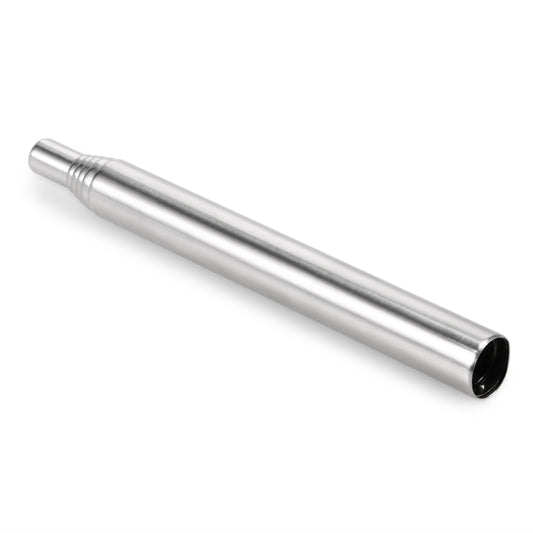 Stainless steel telescoping blow torch tube with ridged grip and dark end opening