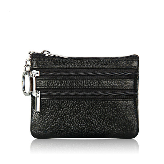 Genuine Leather Women Small Wallet Change Purses Zipper Card Holder Wallets