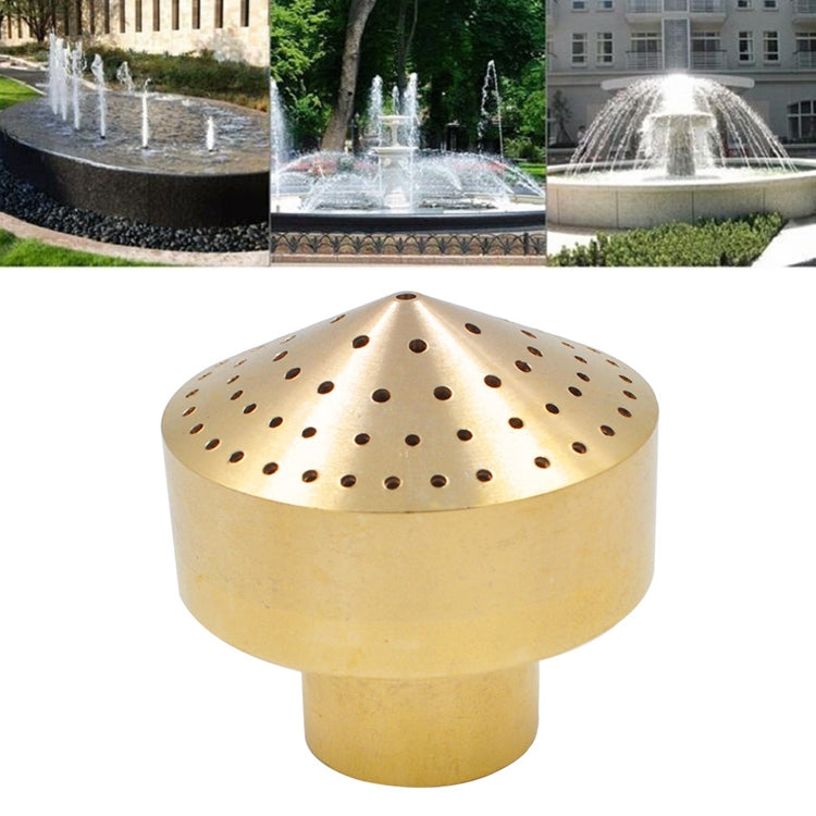 All-copper fountain nozzle head with outlet holes, short stem body