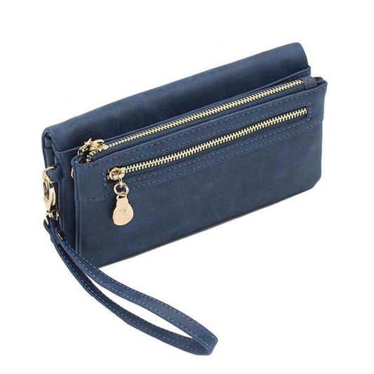 Women Long Wallet Female High Capacity Double Zippers Clutch Purse