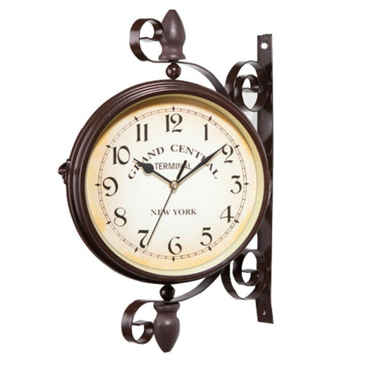 Classic Creative Cafe Decoration Bar Double-sided Wall Clock, Double-sided Wall Clock