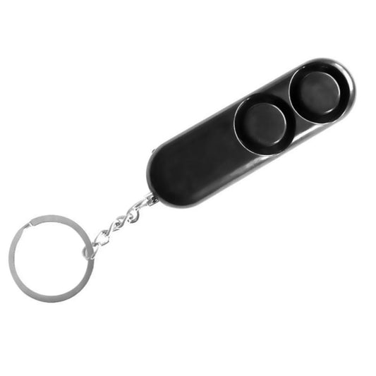 2 PCS 120dB Self Defense Anti-rape Device Dual Speakers Loud Alarm Safety Personal Security Keychain, Random Color Delivery