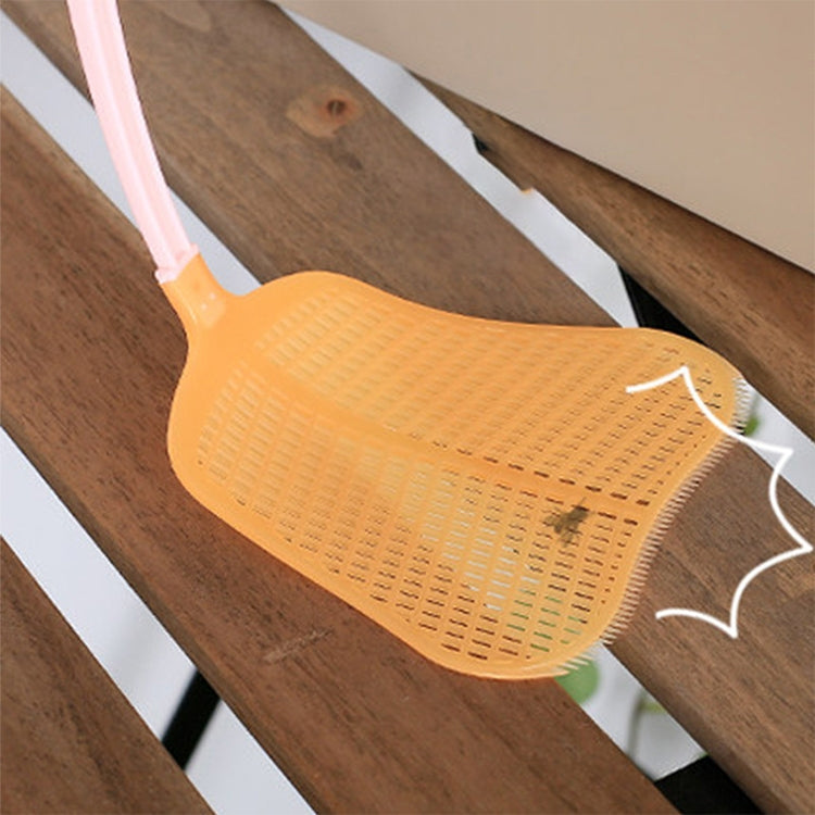 Household Plastic Long Handle Fly Swatter Mosquito Swatter, Random Color Delivery, 1PC