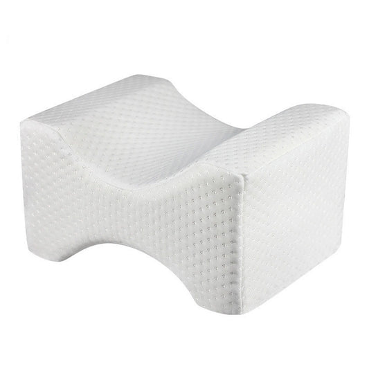 Orthopedic Memory Foam Knee Wedge Pillow for Sleeping Sciatica Back Hip Joint Pain Relief Contour Thigh Leg Pad Support Cushion, White, Grey grid, Navy Blue grid, White+bandage, Grey grid+bandage, Navy blue grid+bandage, The reversible gel+white