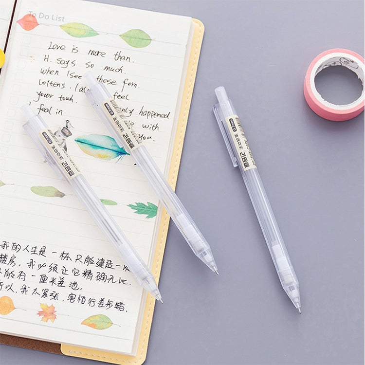 3 PCS Activity Pencil Frosted Transparent Hexagon Pen Student Pencil, 0.5mm 2B