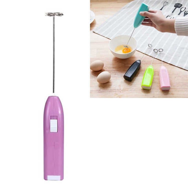Electric handheld egg beater mini blender, purple body with whisk attachment
