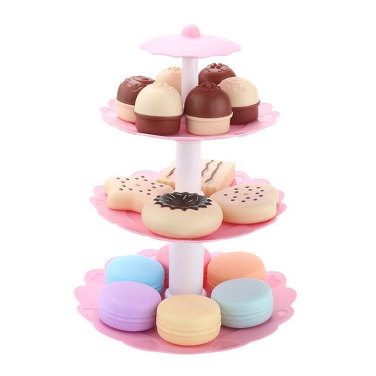 Kids Food Toy Children Cake Desserts Tower Party Tea Set Pretend Role Play Food Toys, Cake Desserts