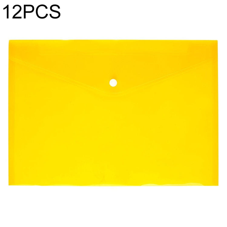 12 PCS A4 Clear Document Bag Paper File Folder Stationery School Office PP Case