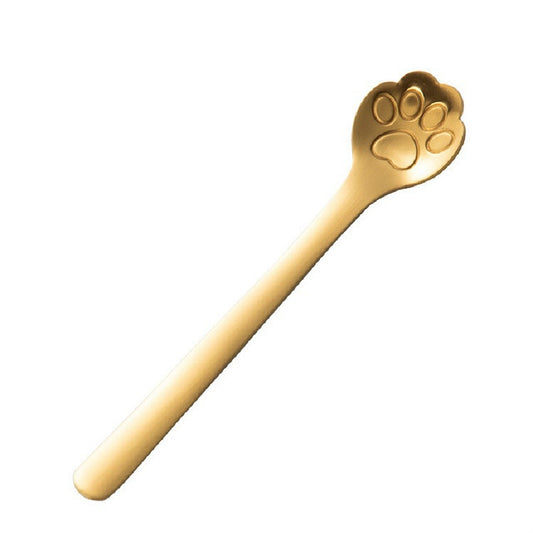 Stainless Steel Creative Cat Claw Coffee Spoon Dessert Cake Spoon, Cat Claw Spoon Silver, Hollow Cat Claw Spoon Silver, Cat Claw Spoon Gold, Hollow Cat Claw Spoon Gold, Cat Claw Spoon Rose Gold, Hollow Cat Claw Spoon Rose Gold, Cat Claw Spoon Black