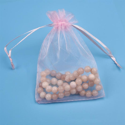 100 PCS Gift Bags Jewelry Organza Bag Wedding Birthday Party Drawable Pouches, 7X9cm, 10x15cm, 13X18cm