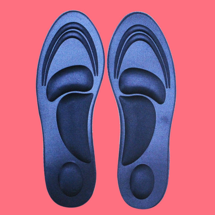 Dark blue soft high-heel shoe pad insoles with molded arch support and heel cup cushioning