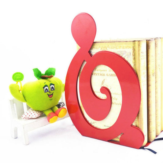 Red metal letter-style bookmark and book stand, set of two