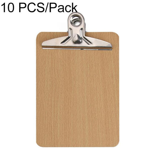 Wooden clipboard with metal butterfly clip, single piece