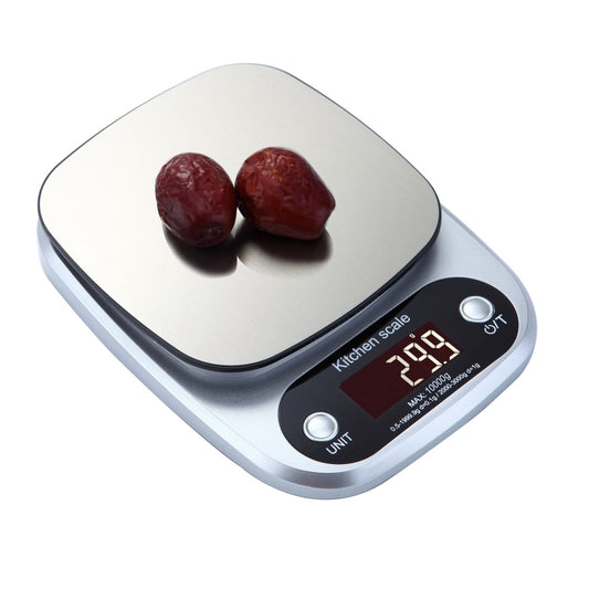 Kitchen Stainless Steel LCD Electronic Scale, 10kg / 1g